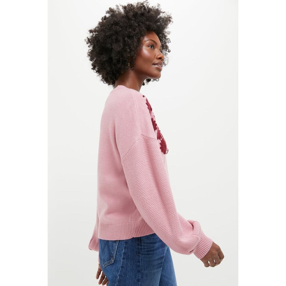 HYACINTH HOUSE Rose Embroidered Floral Francine Sweater Size XXL NWT - Picture 5 of 7